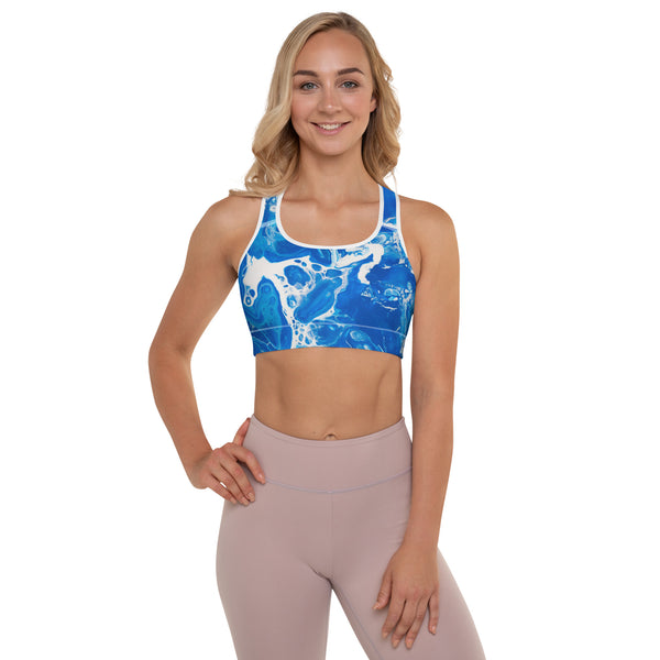 Acid Wave Psychedelic Padded Sports Bra