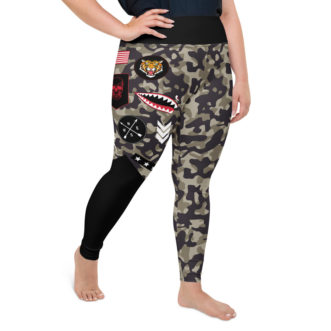 Alpha Unit Camouflage Plus Size Leggings