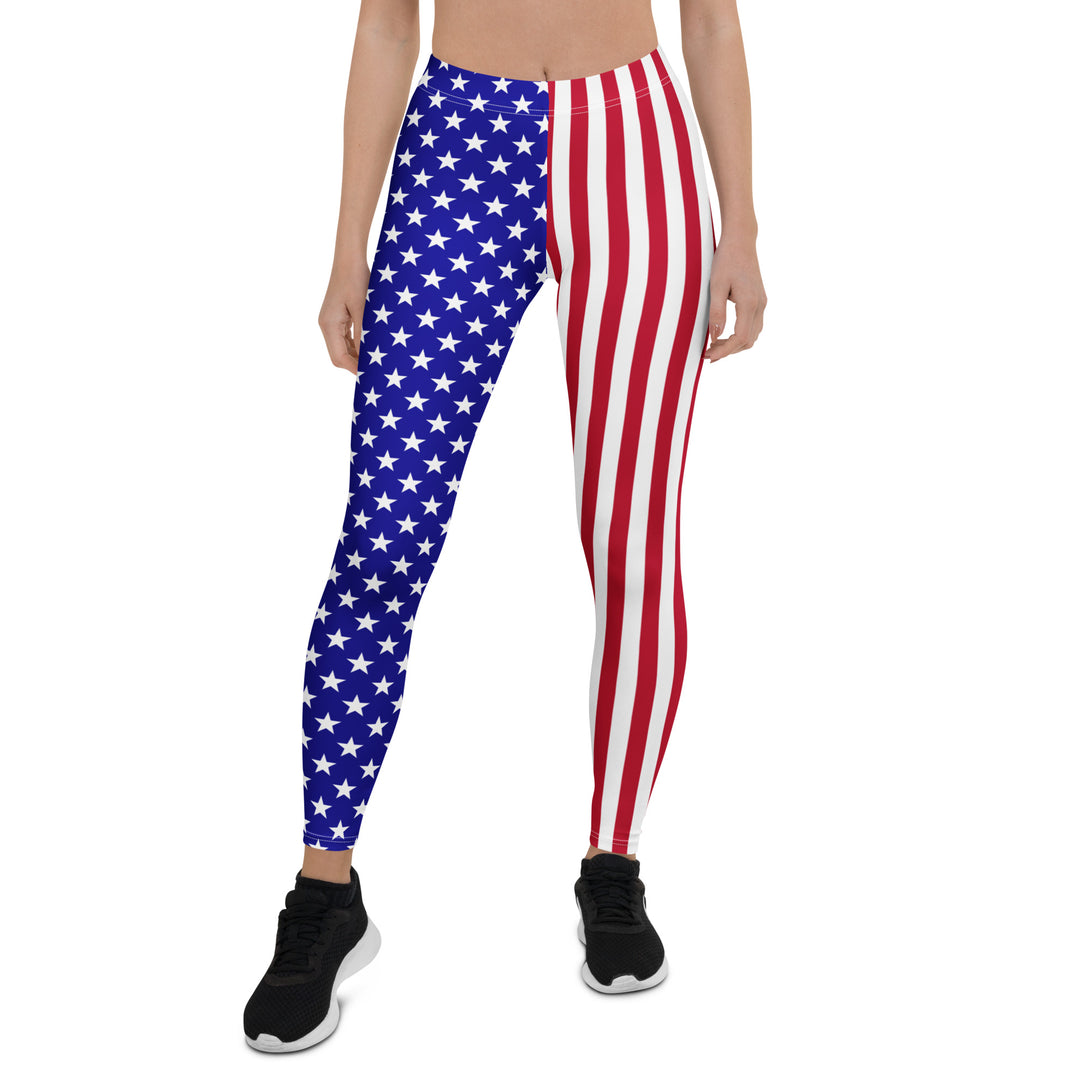 American Flag Patriotic Leggings