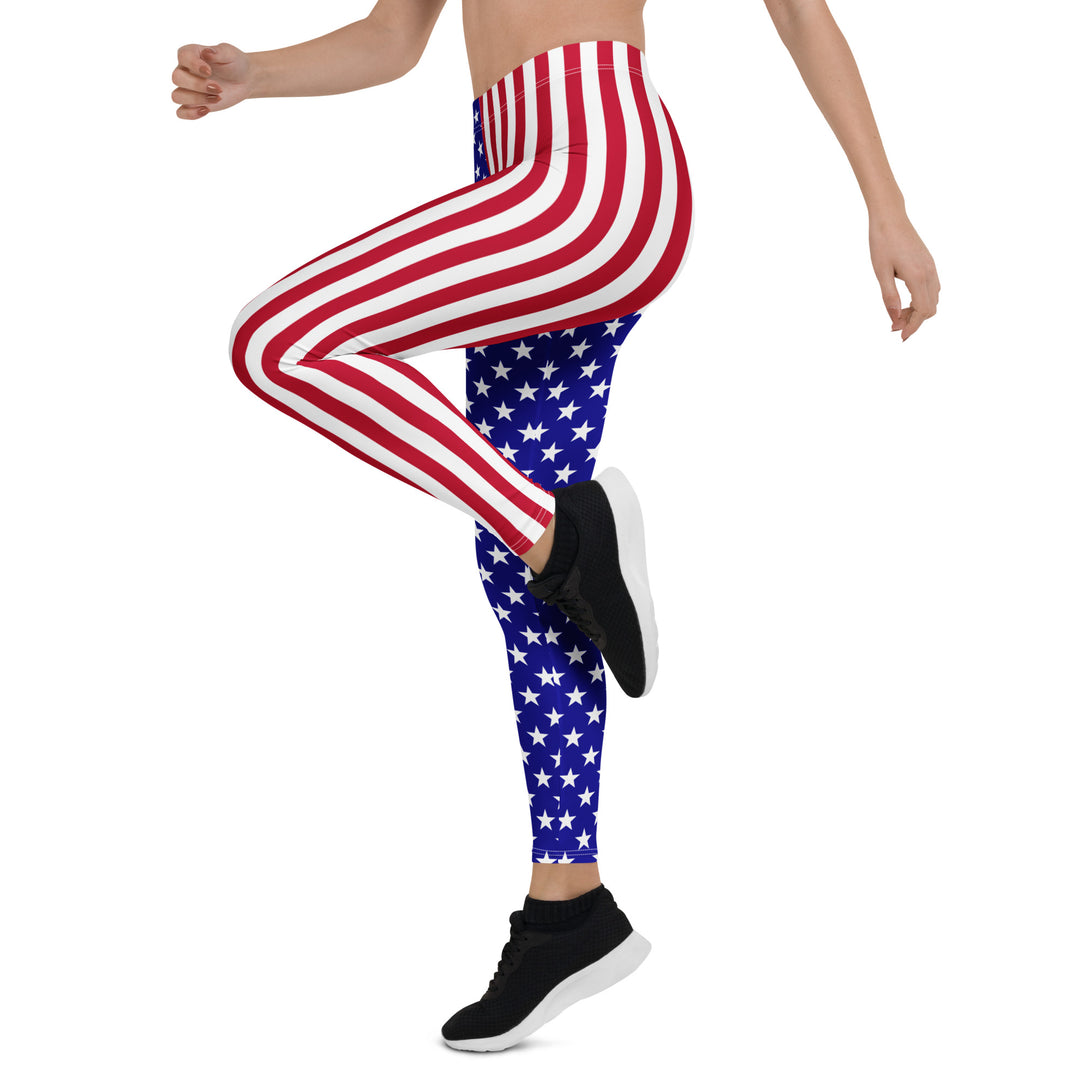 American Flag Patriotic Leggings