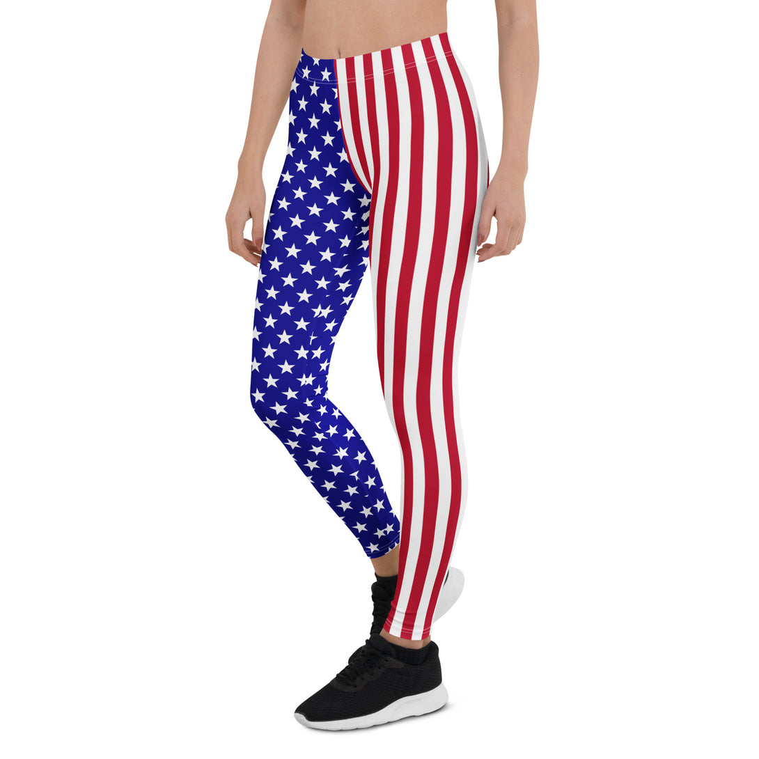American Flag Patriotic Leggings