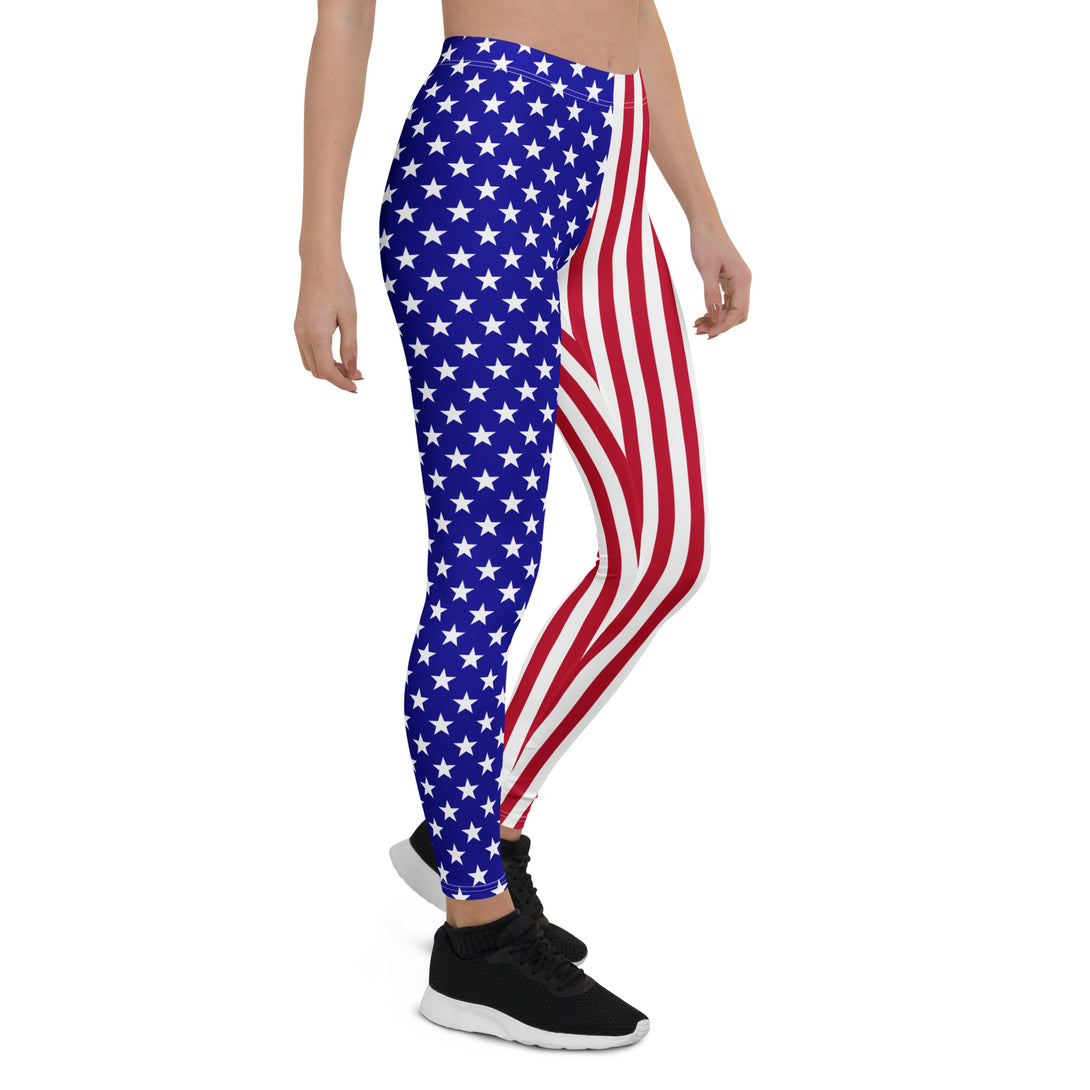 American Flag Patriotic Leggings