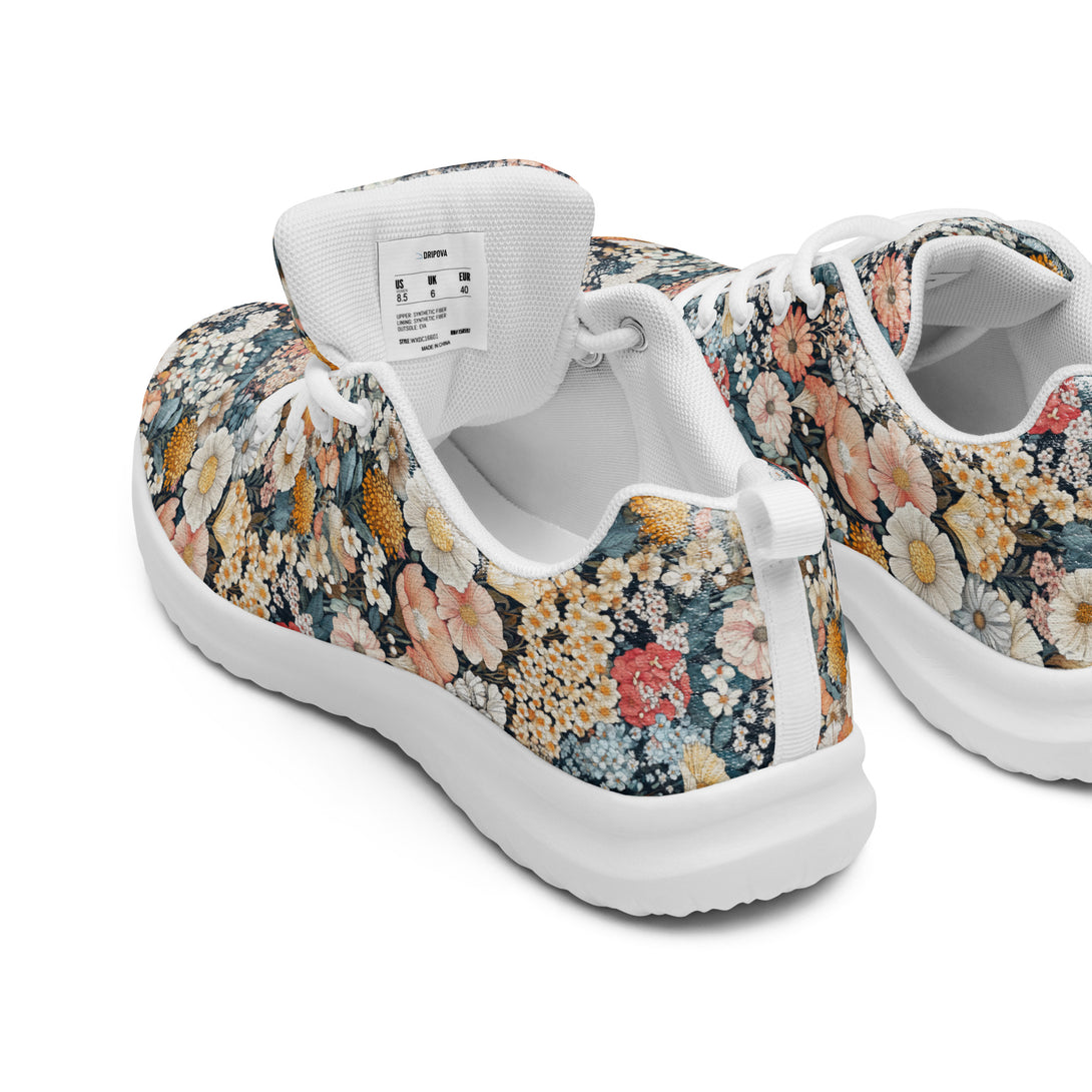 Autumn Vintage Floral Print Athletic Shoes