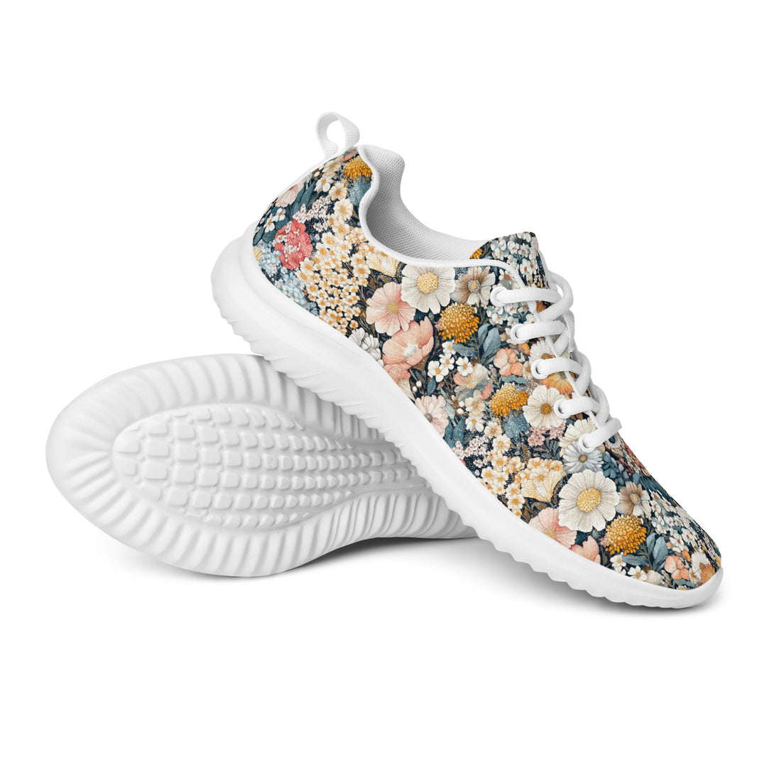 Autumn Vintage Floral Print Athletic Shoes
