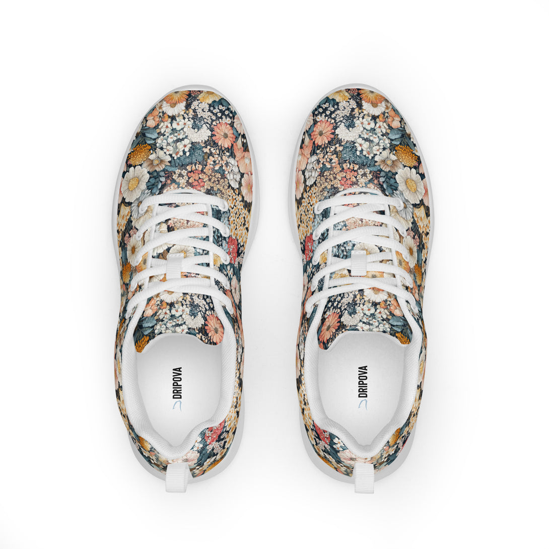 Autumn Vintage Floral Print Athletic Shoes