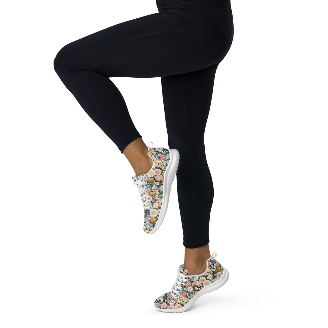 Autumn Vintage Floral Print Athletic Shoes