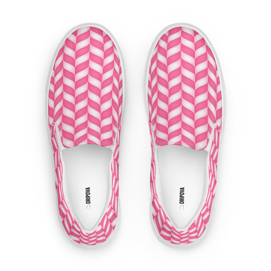 Candy Cane Craze Slip-On Canvas Shoes