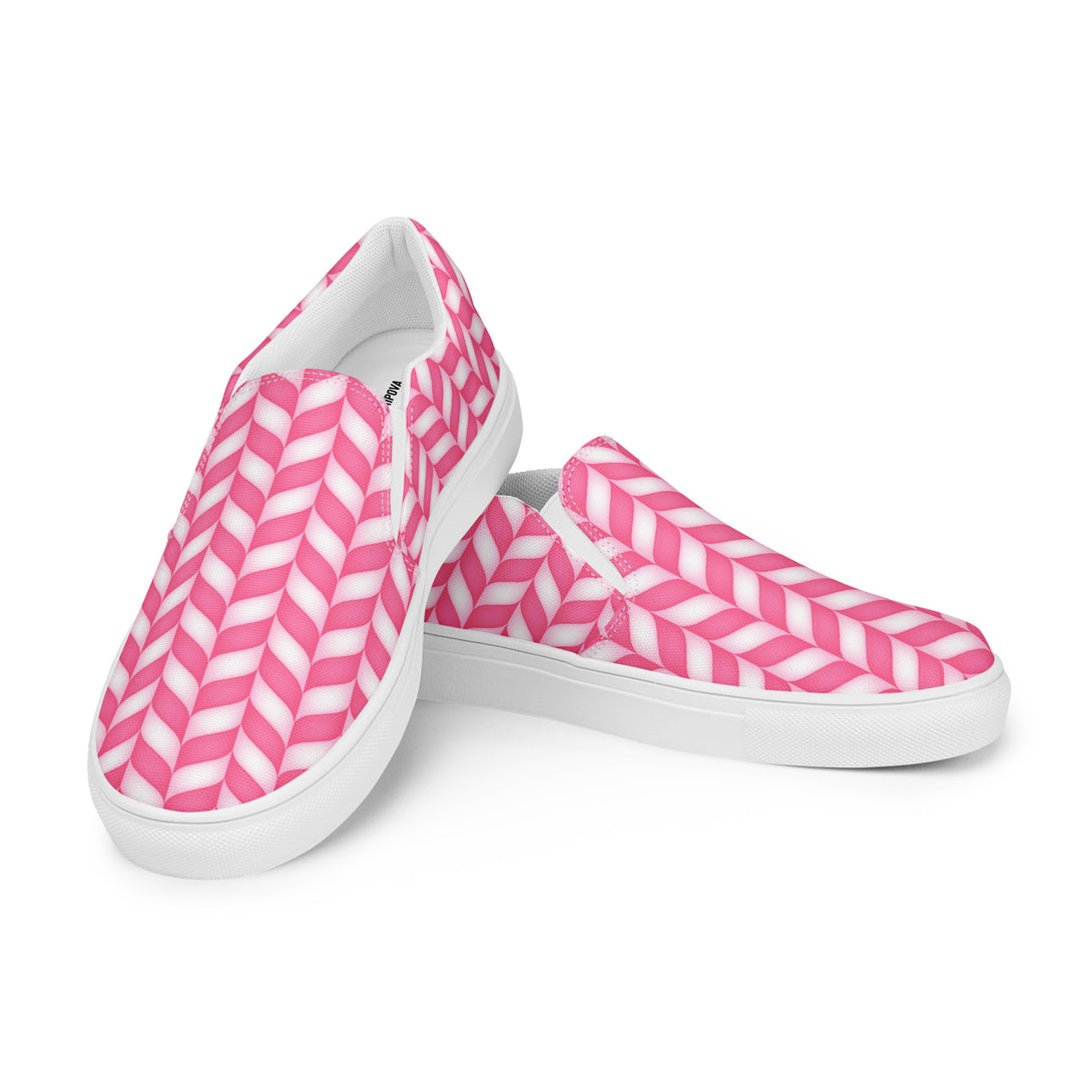 Candy Cane Craze Slip-On Canvas Shoes