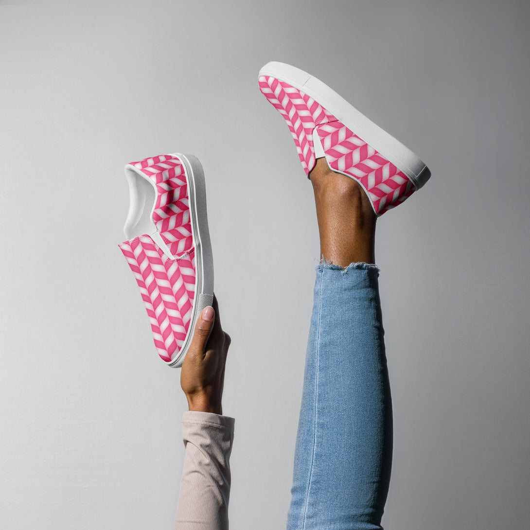 Candy Cane Craze Slip-On Canvas Shoes