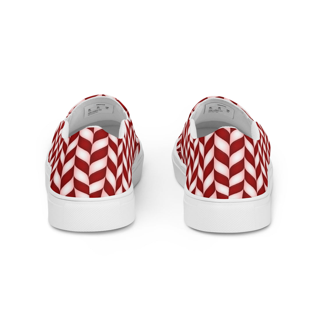 Candy Cane Craze Slip-On Canvas Shoes