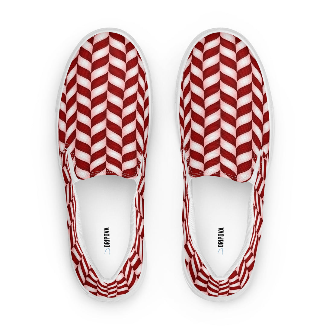 Candy Cane Craze Slip-On Canvas Shoes