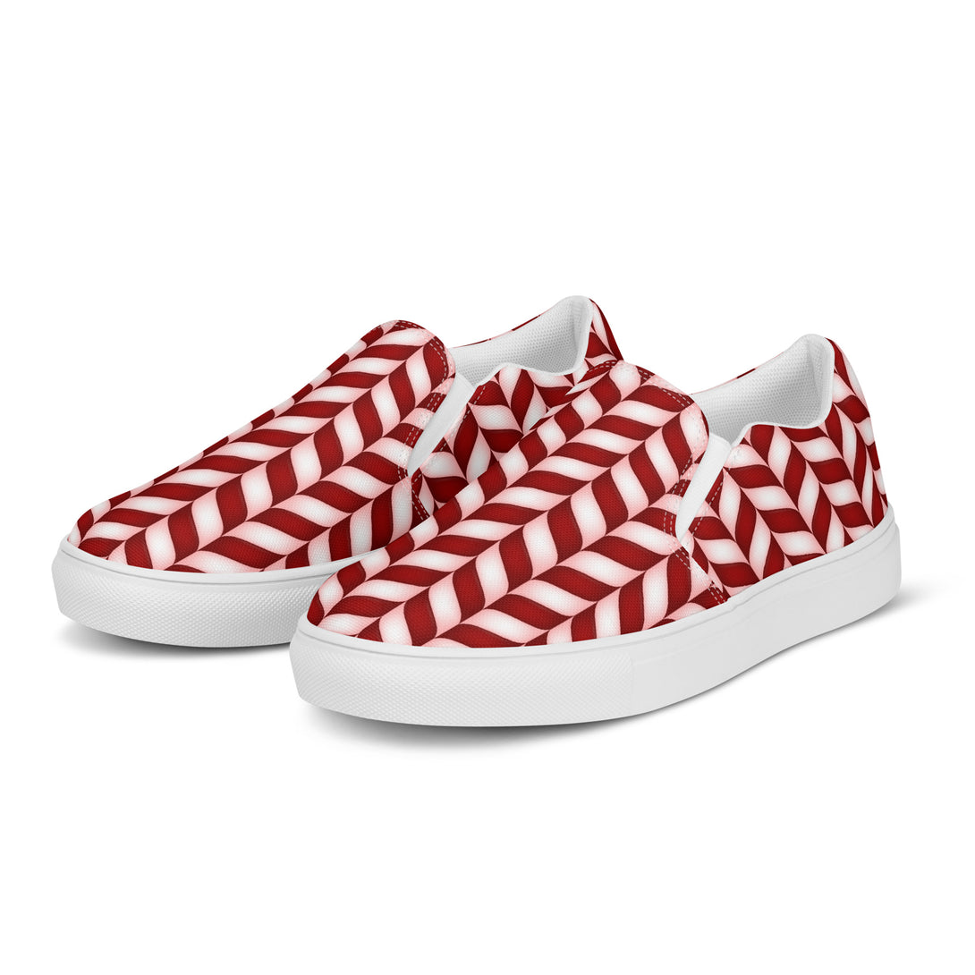 Candy Cane Craze Slip-On Canvas Shoes