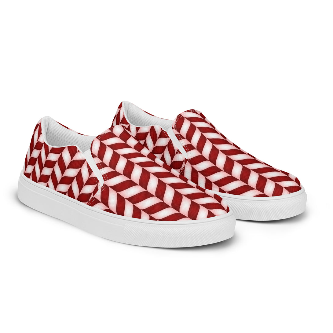 Candy Cane Craze Slip-On Canvas Shoes