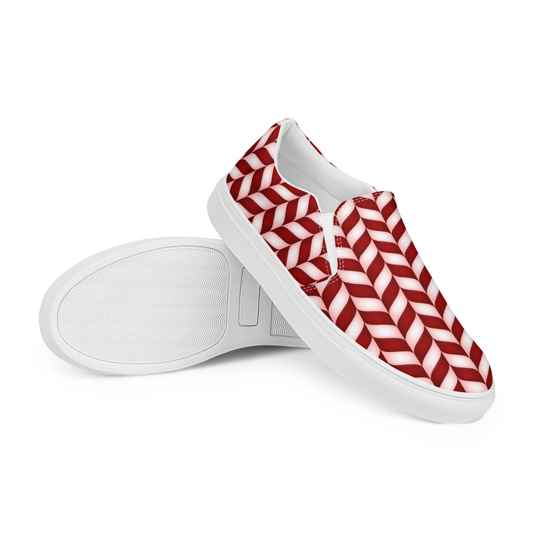 Candy Cane Craze Slip-On Canvas Shoes