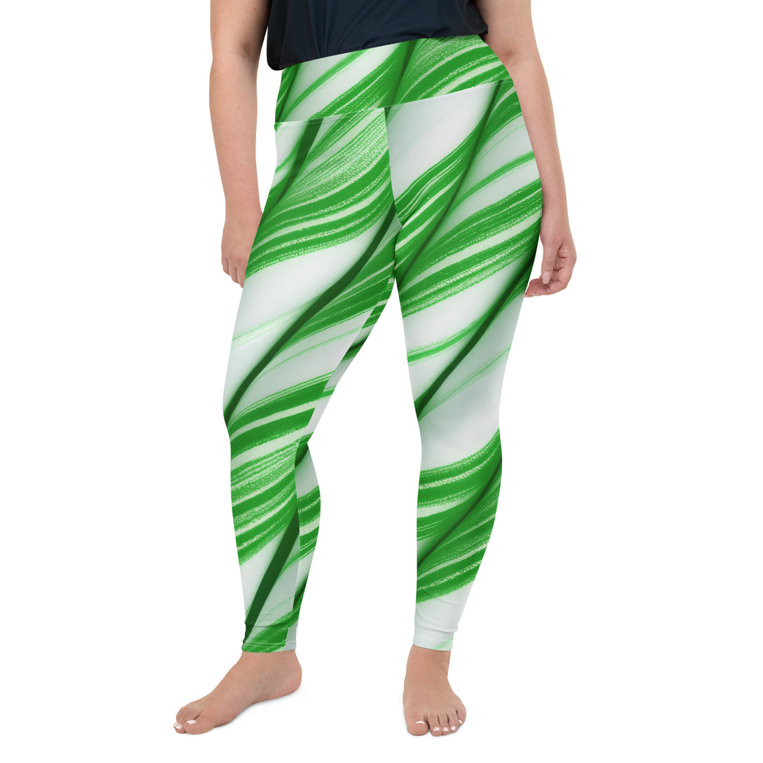 Candy Cane Crush Plus Size Leggings