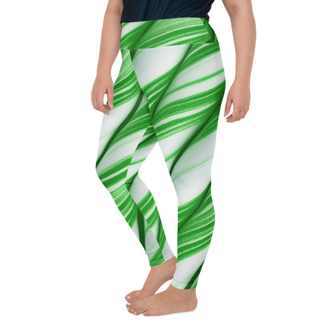 Candy Cane Crush Plus Size Leggings