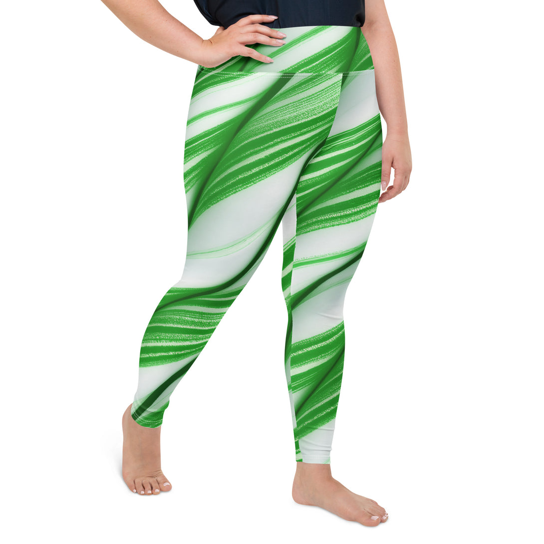 Candy Cane Crush Plus Size Leggings