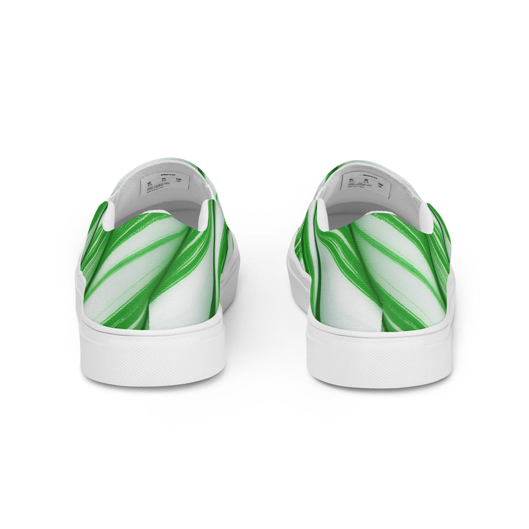 Candy Cane Crush Slip-On Canvas Shoes