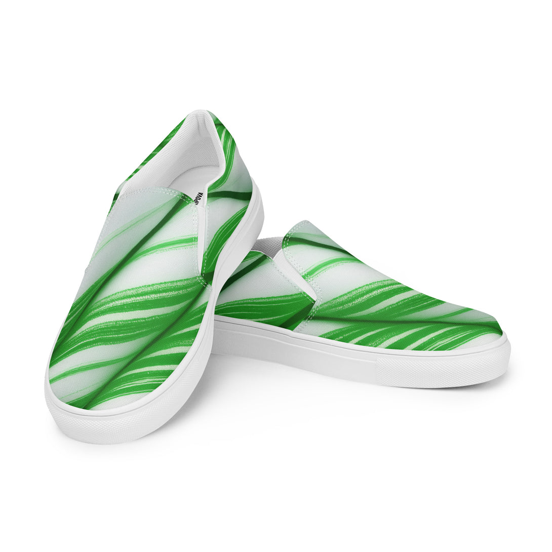 Candy Cane Crush Slip-On Canvas Shoes