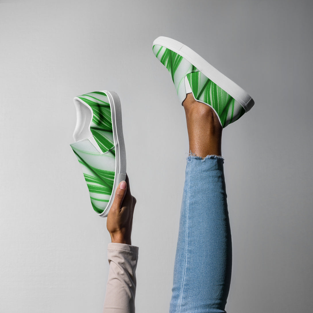 Candy Cane Crush Slip-On Canvas Shoes