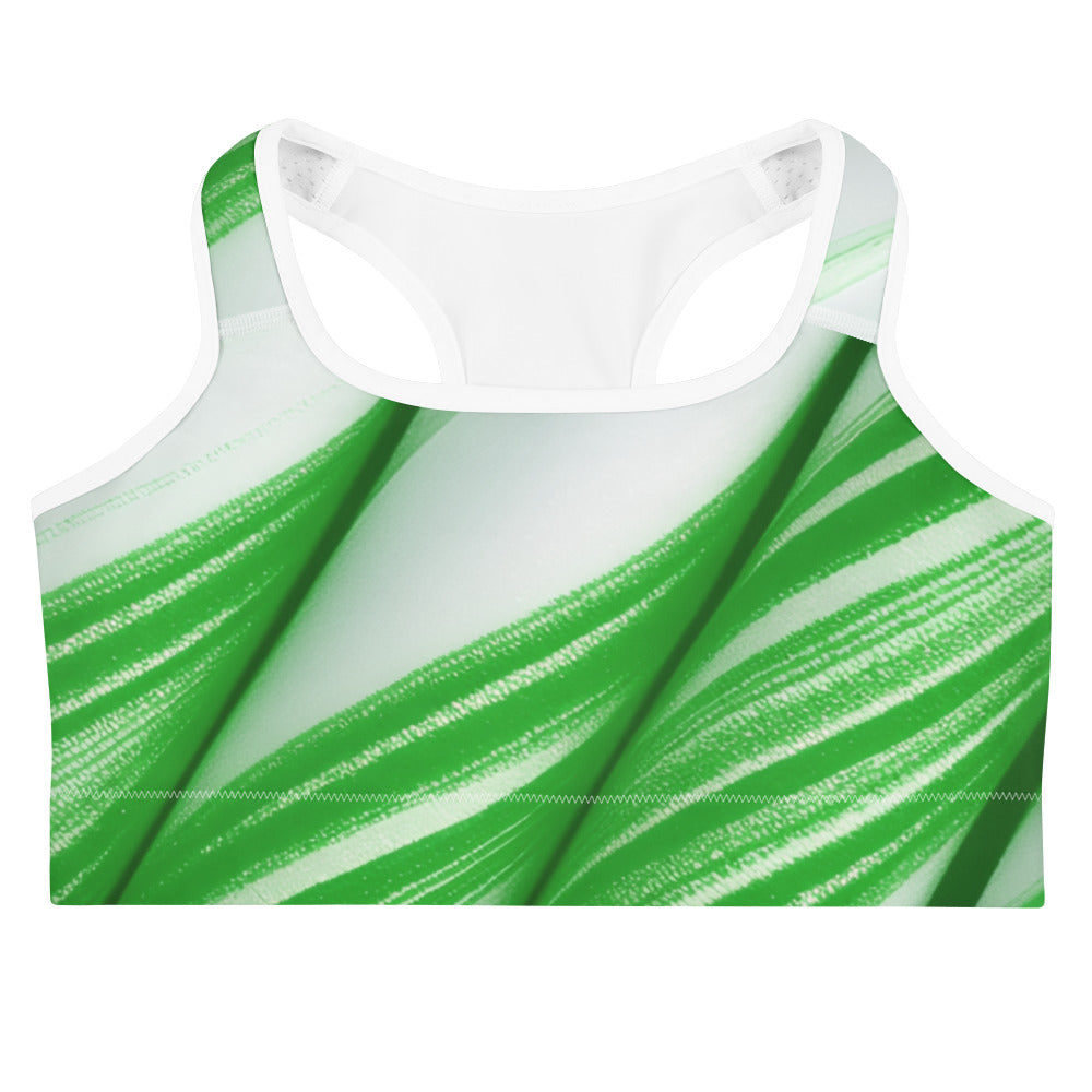 Candy Cane Crush Sports Bra