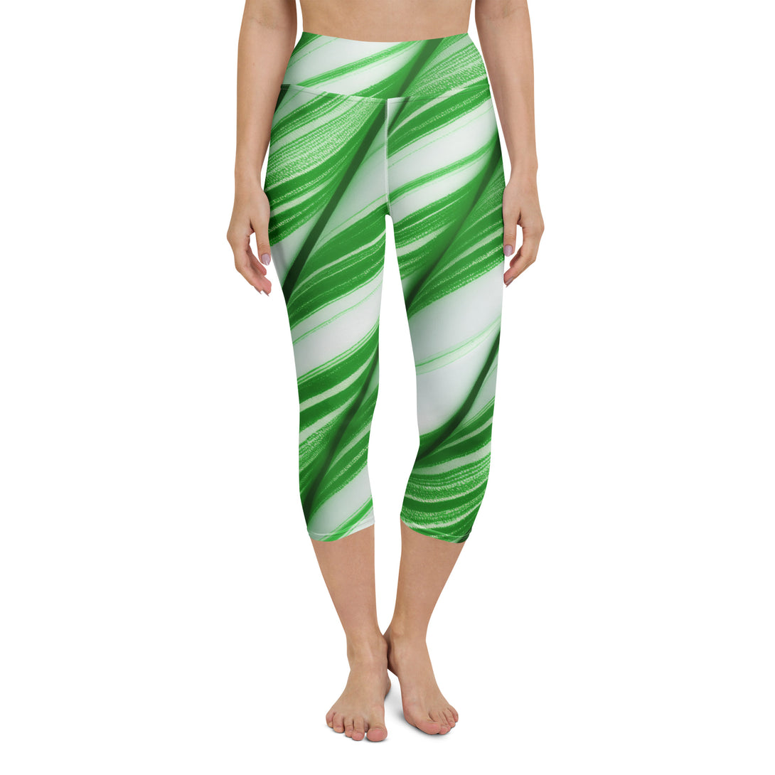 Candy Cane Crush Yoga Capris