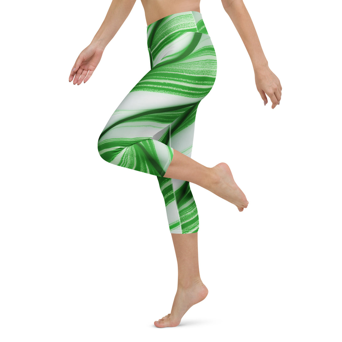 Candy Cane Crush Yoga Capris