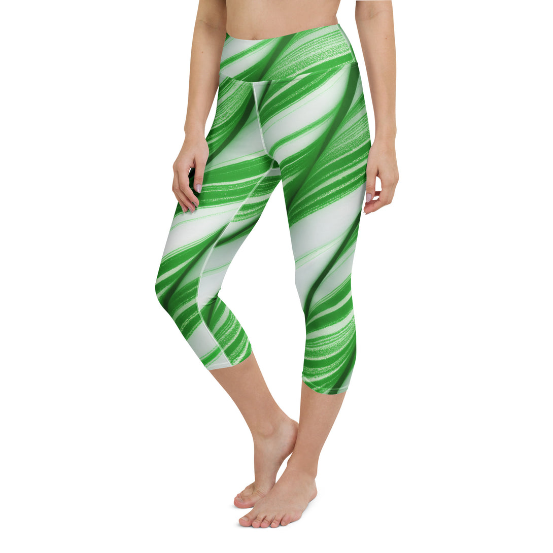 Candy Cane Crush Yoga Capris