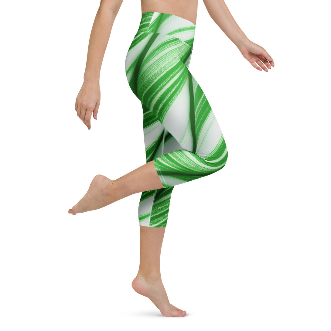 Candy Cane Crush Yoga Capris
