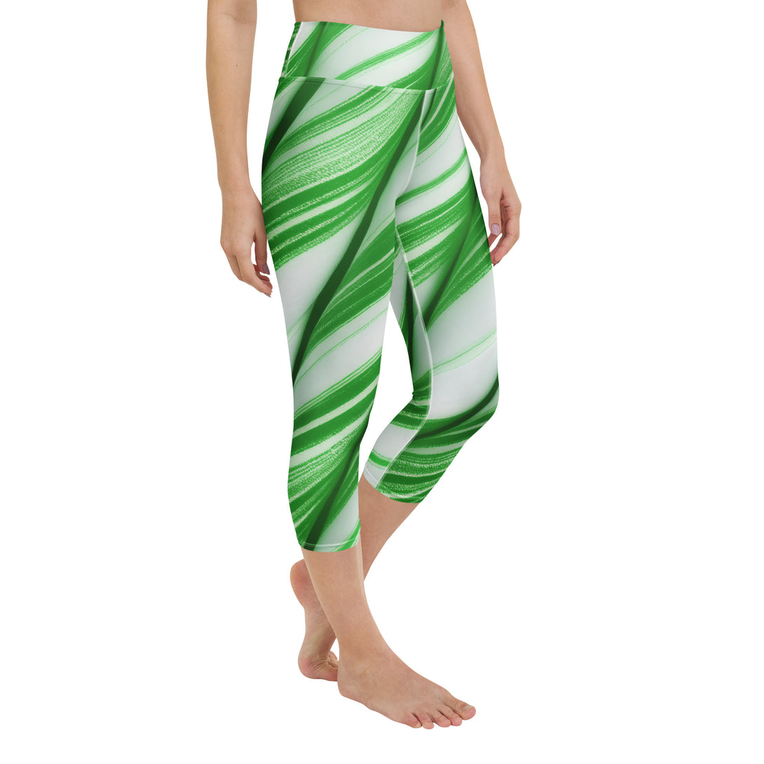 Candy Cane Crush Yoga Capris