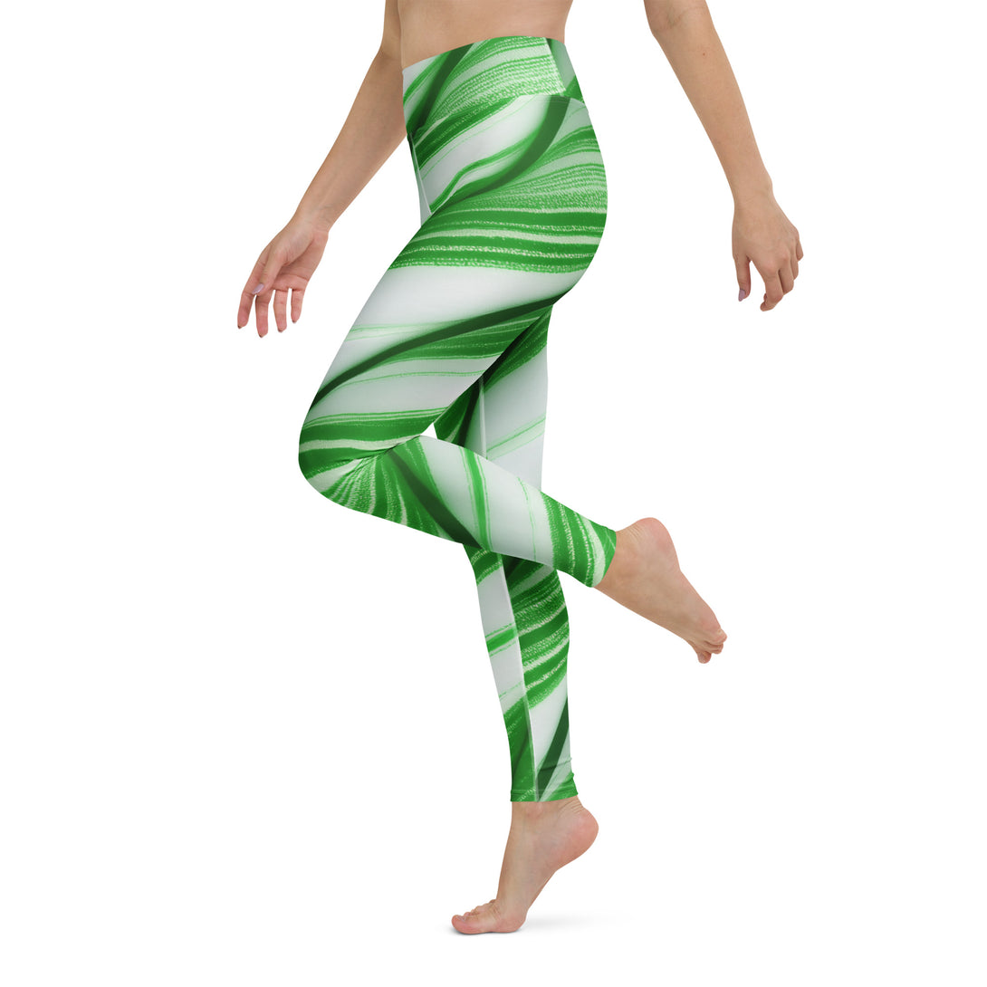 Candy Cane Crush Yoga Leggings