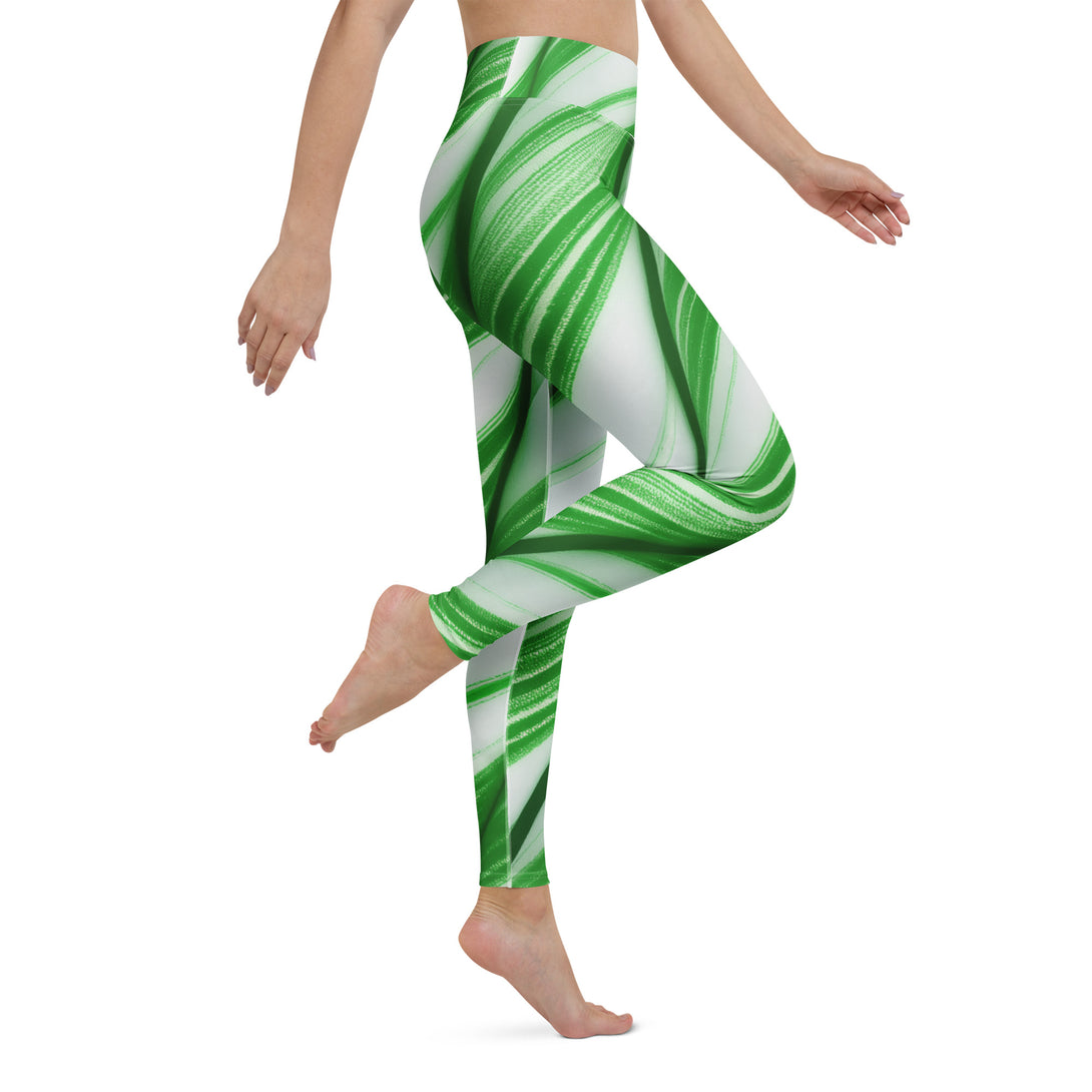 Candy Cane Crush Yoga Leggings