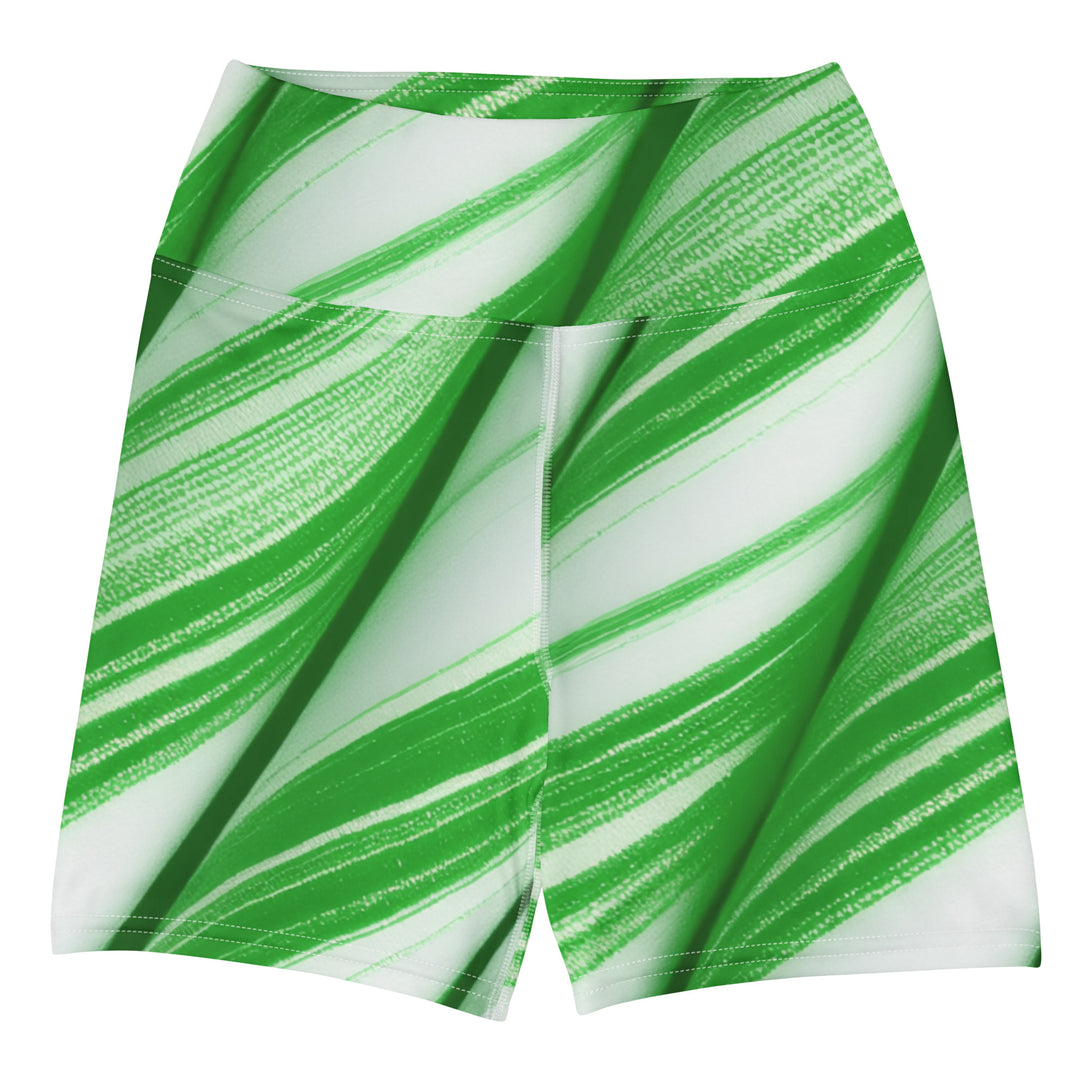 Candy Cane Crush Yoga Shorts