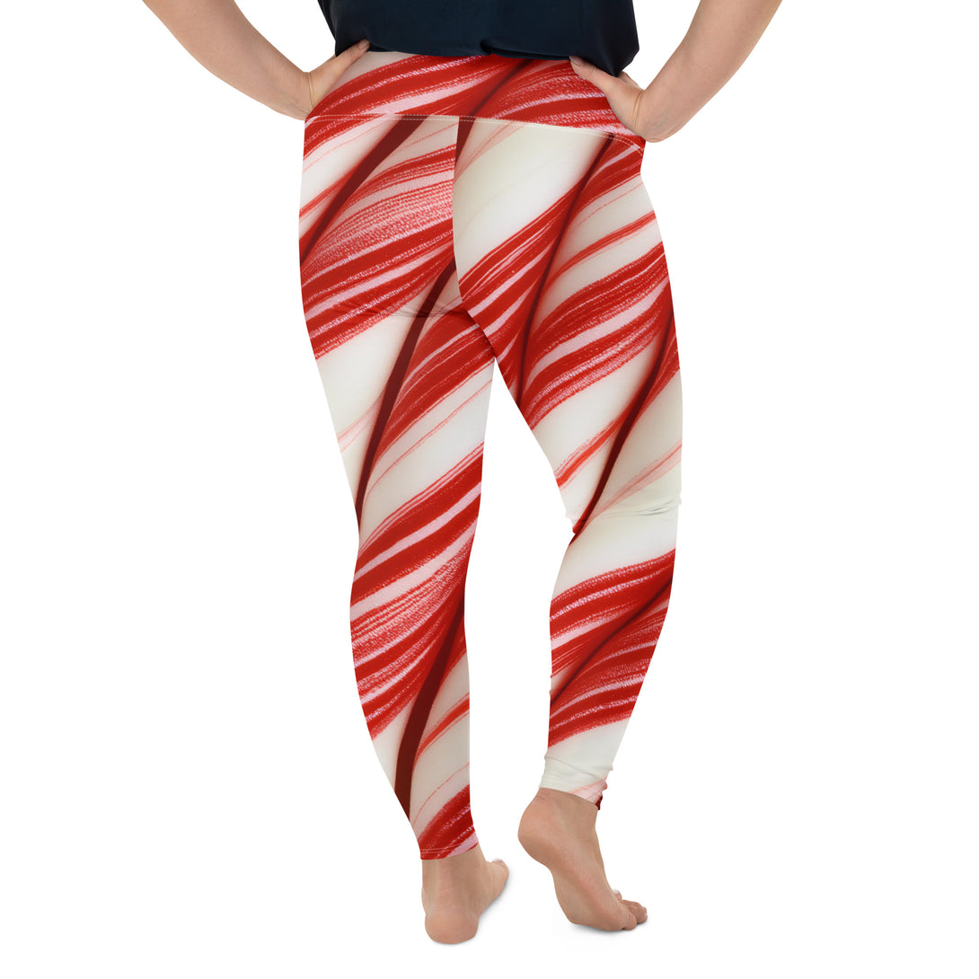 Candy Cane Crush Plus Size Leggings