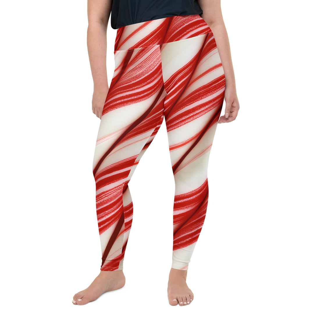 Candy Cane Crush Plus Size Leggings