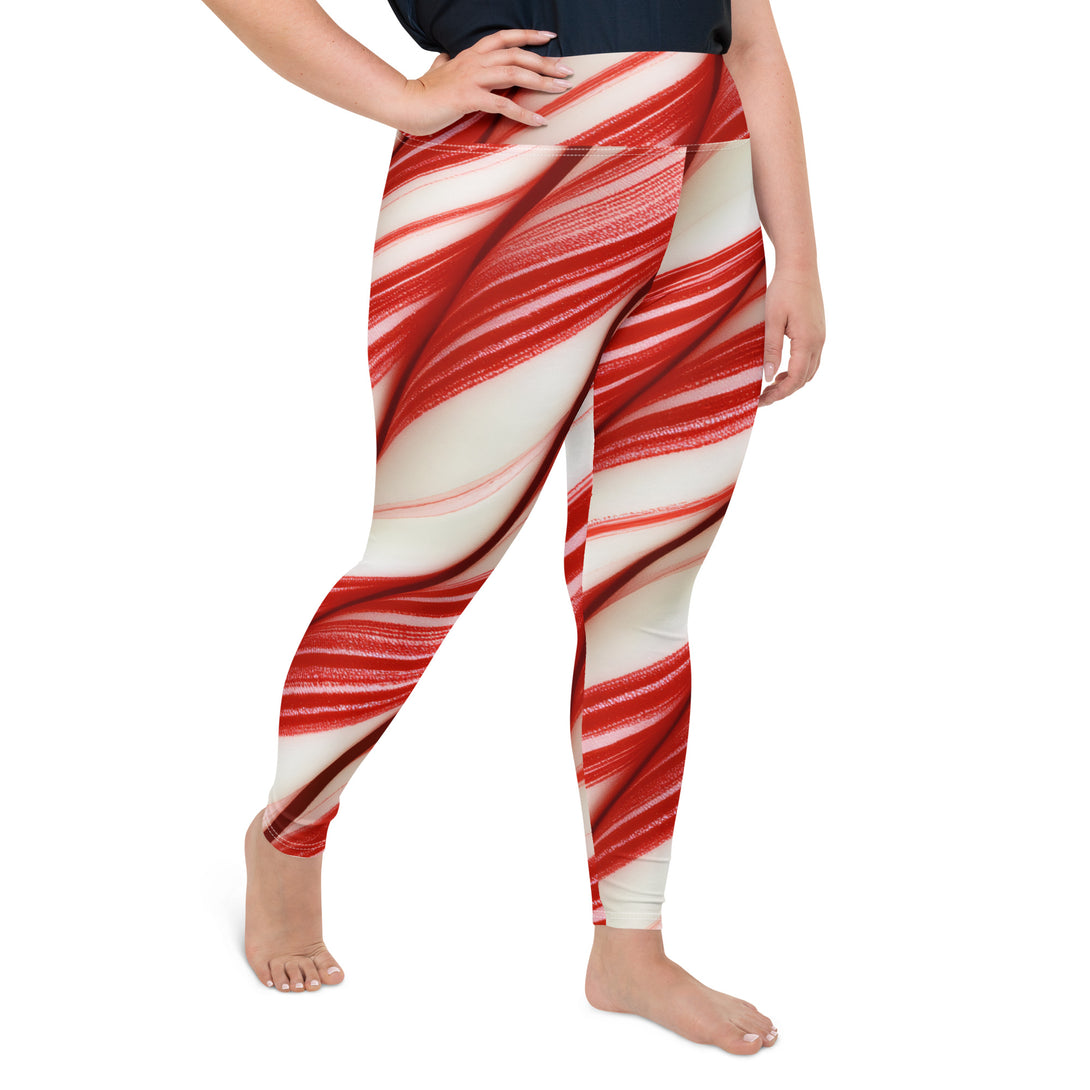 Candy Cane Crush Plus Size Leggings