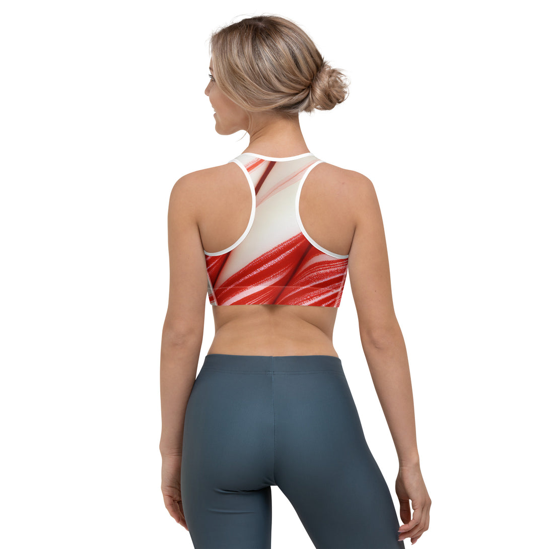 Candy Cane Crush Sports Bra