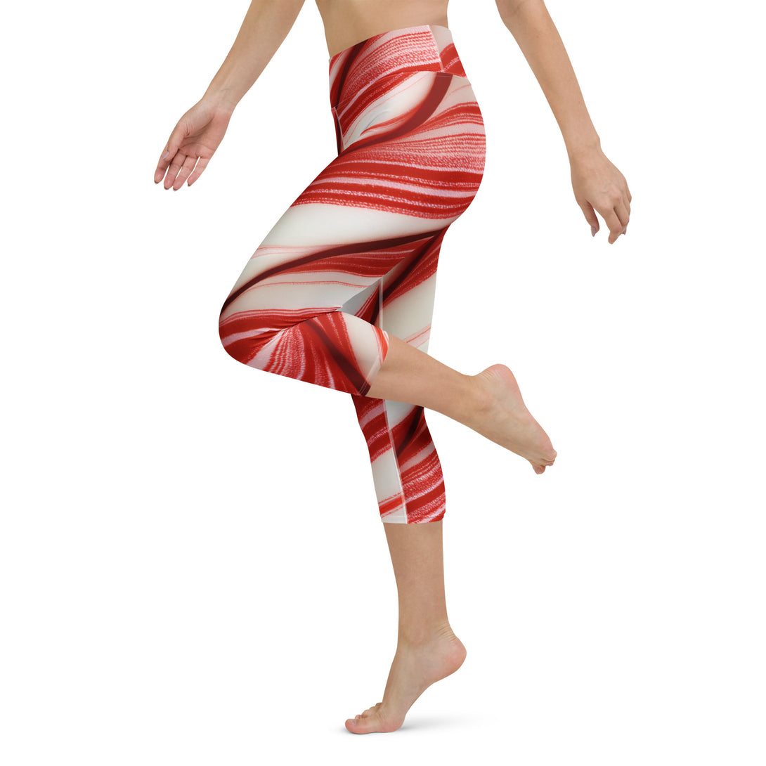 Candy Cane Crush Yoga Capris