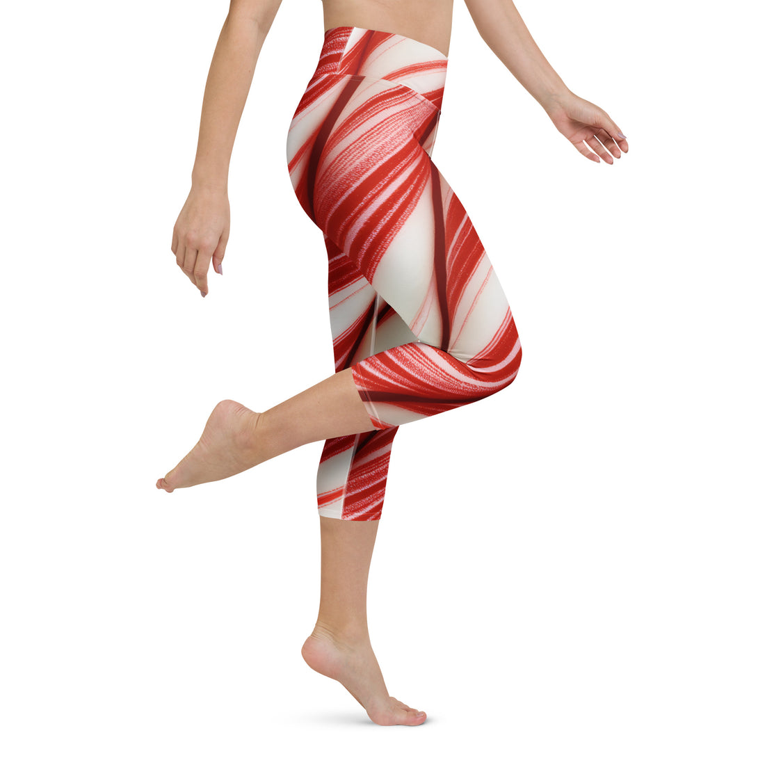 Candy Cane Crush Yoga Capris