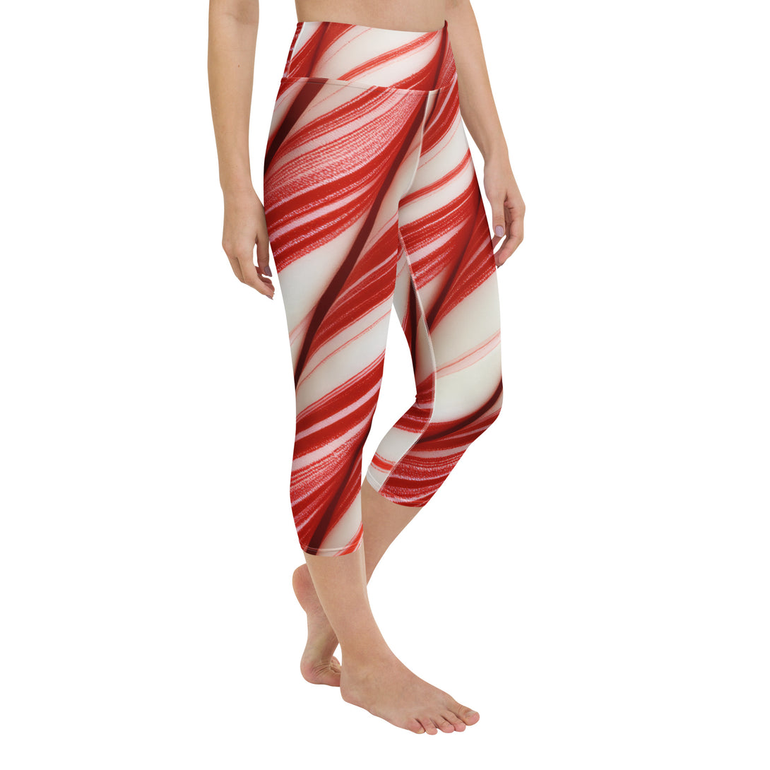 Candy Cane Crush Yoga Capris