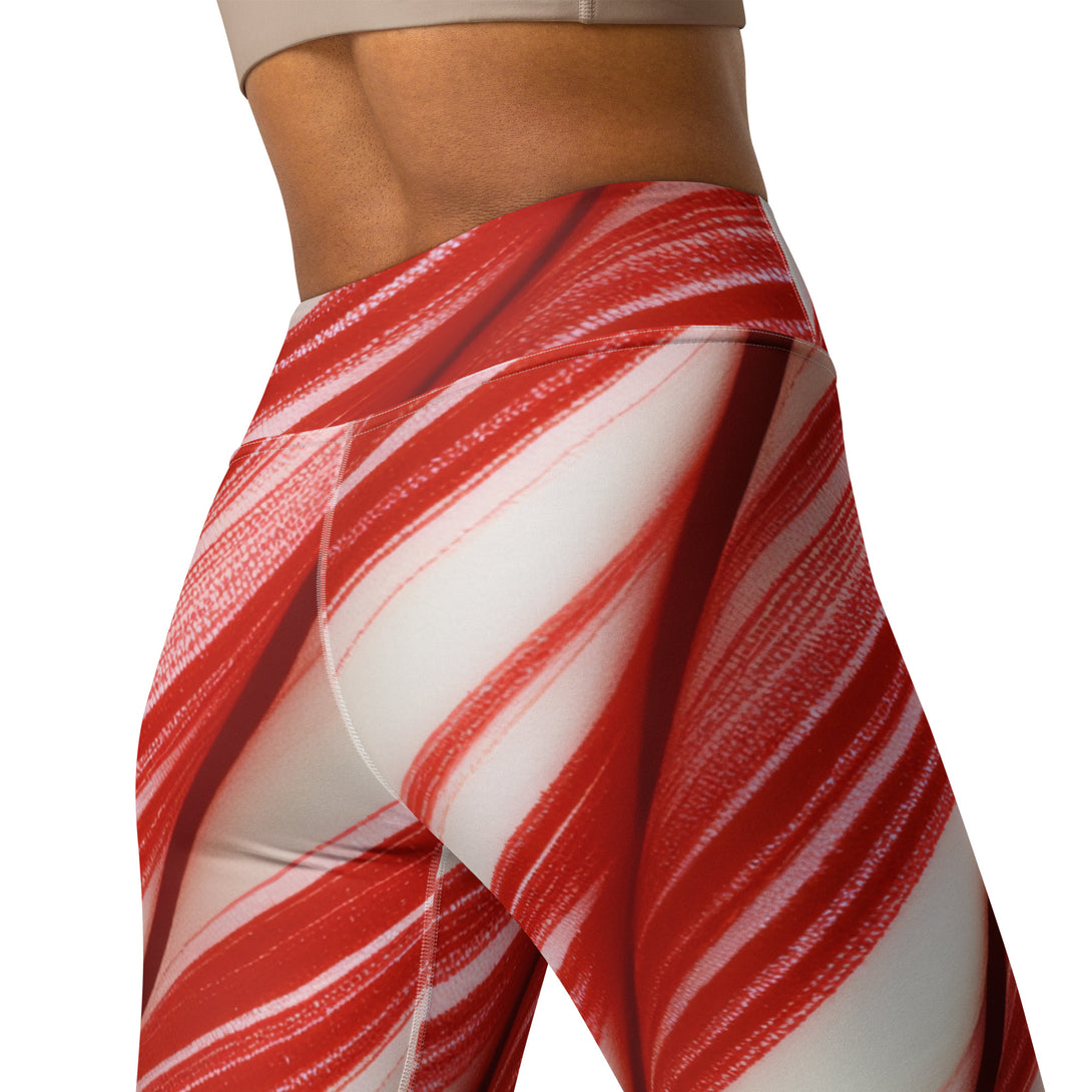 Candy Cane Crush Yoga Leggings