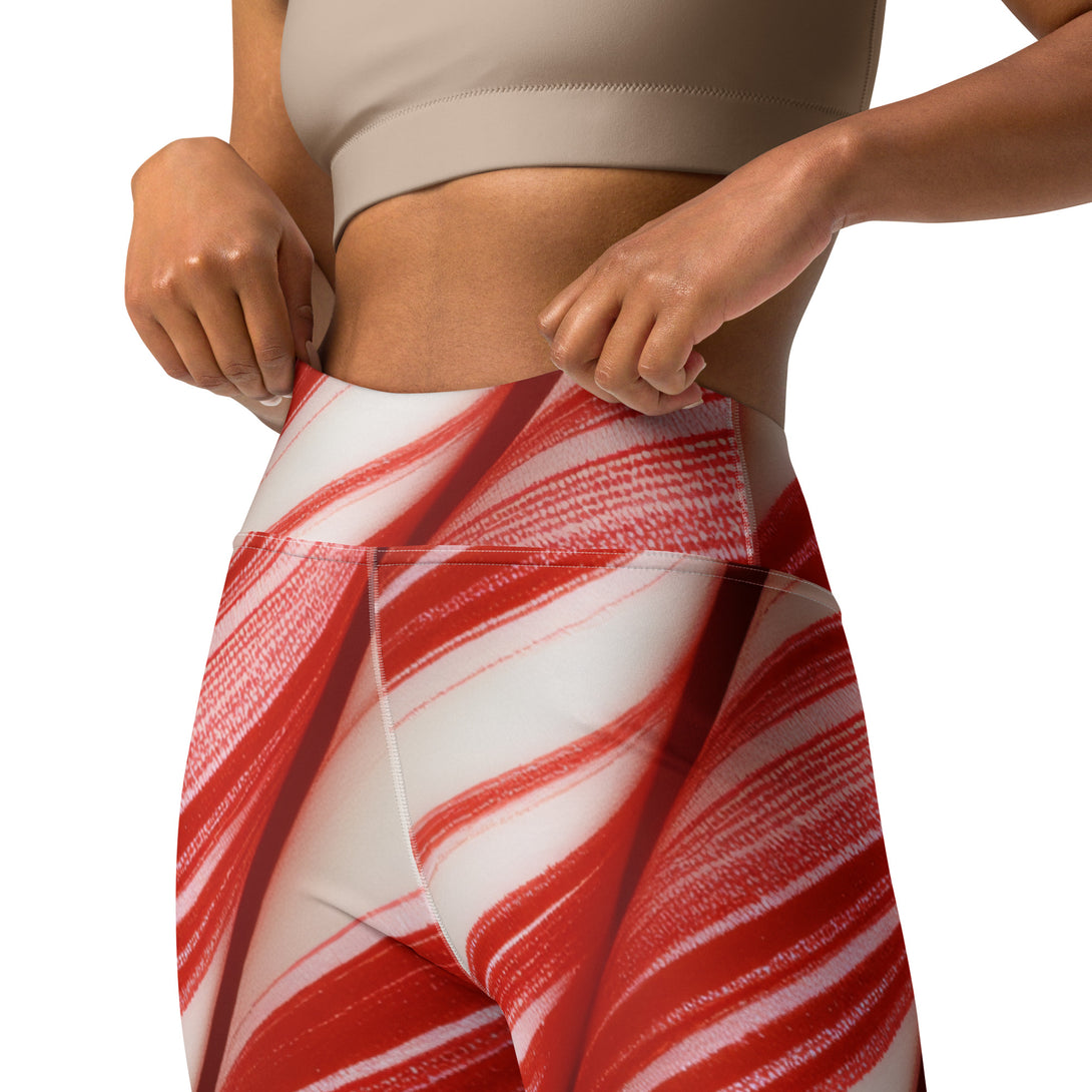 Candy Cane Crush Yoga Leggings