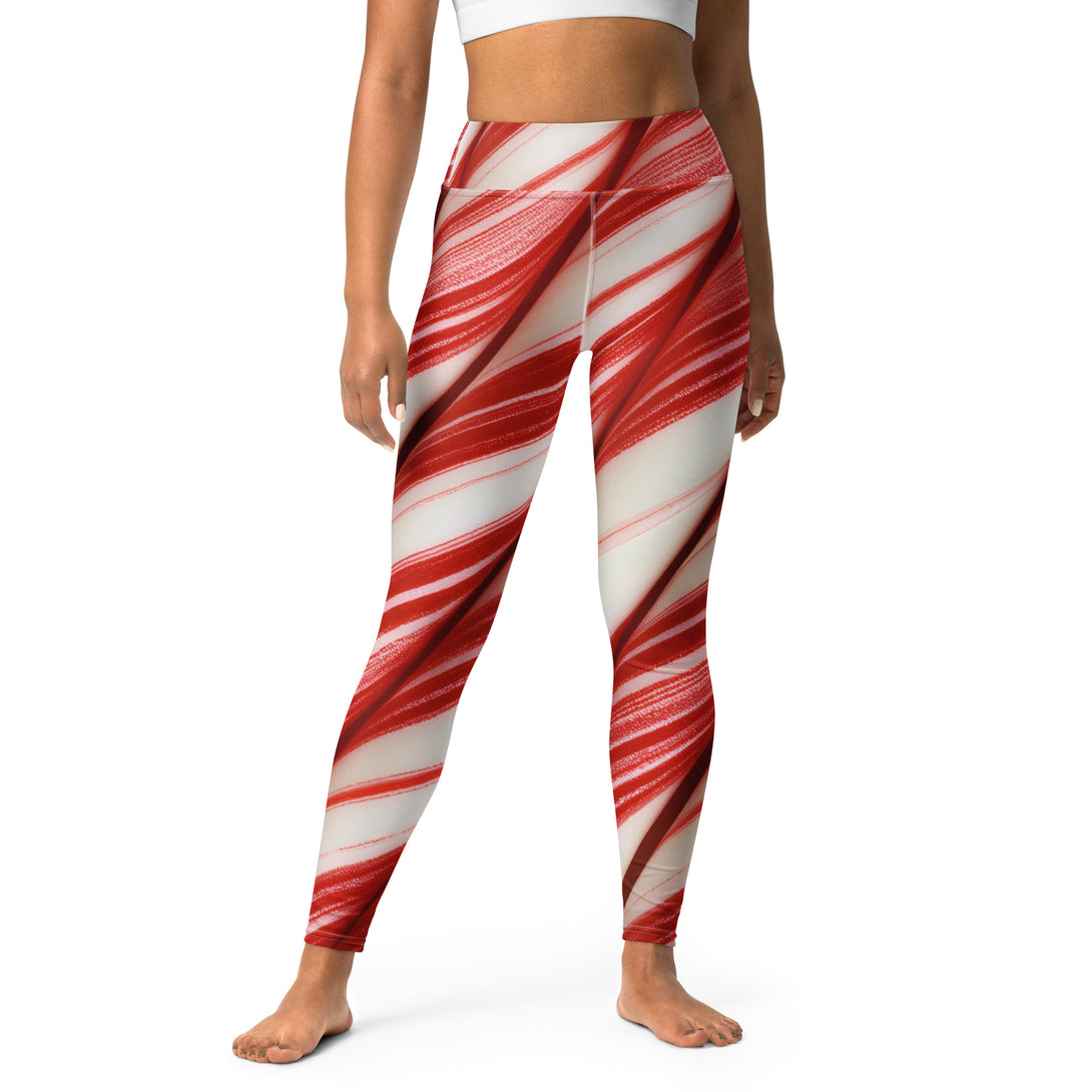 Candy Cane Crush Yoga Leggings