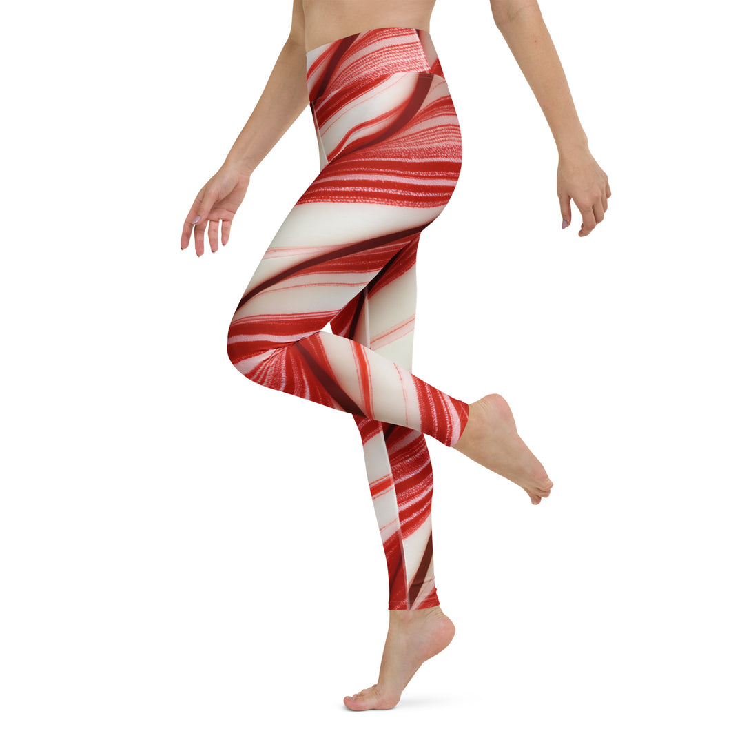 Candy Cane Crush Yoga Leggings