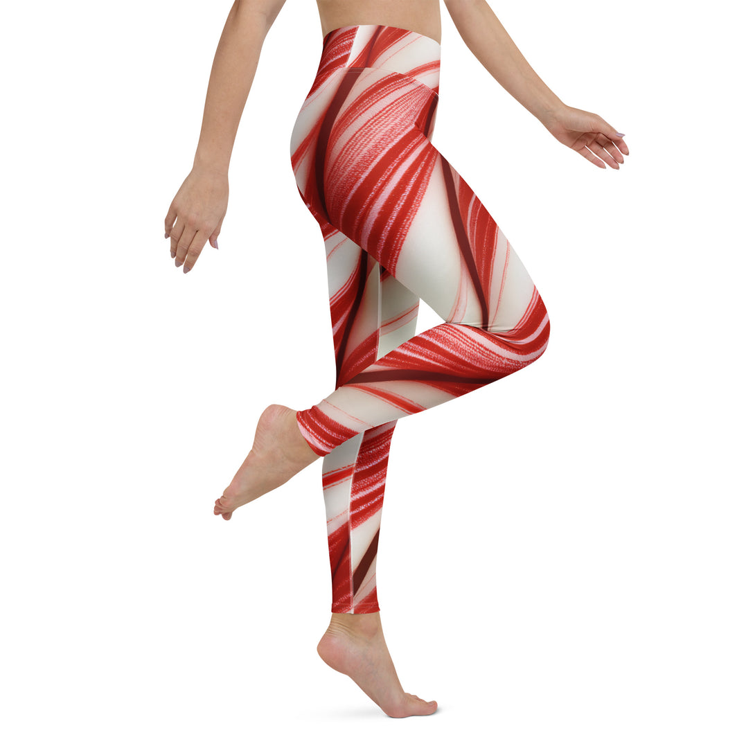 Candy Cane Crush Yoga Leggings