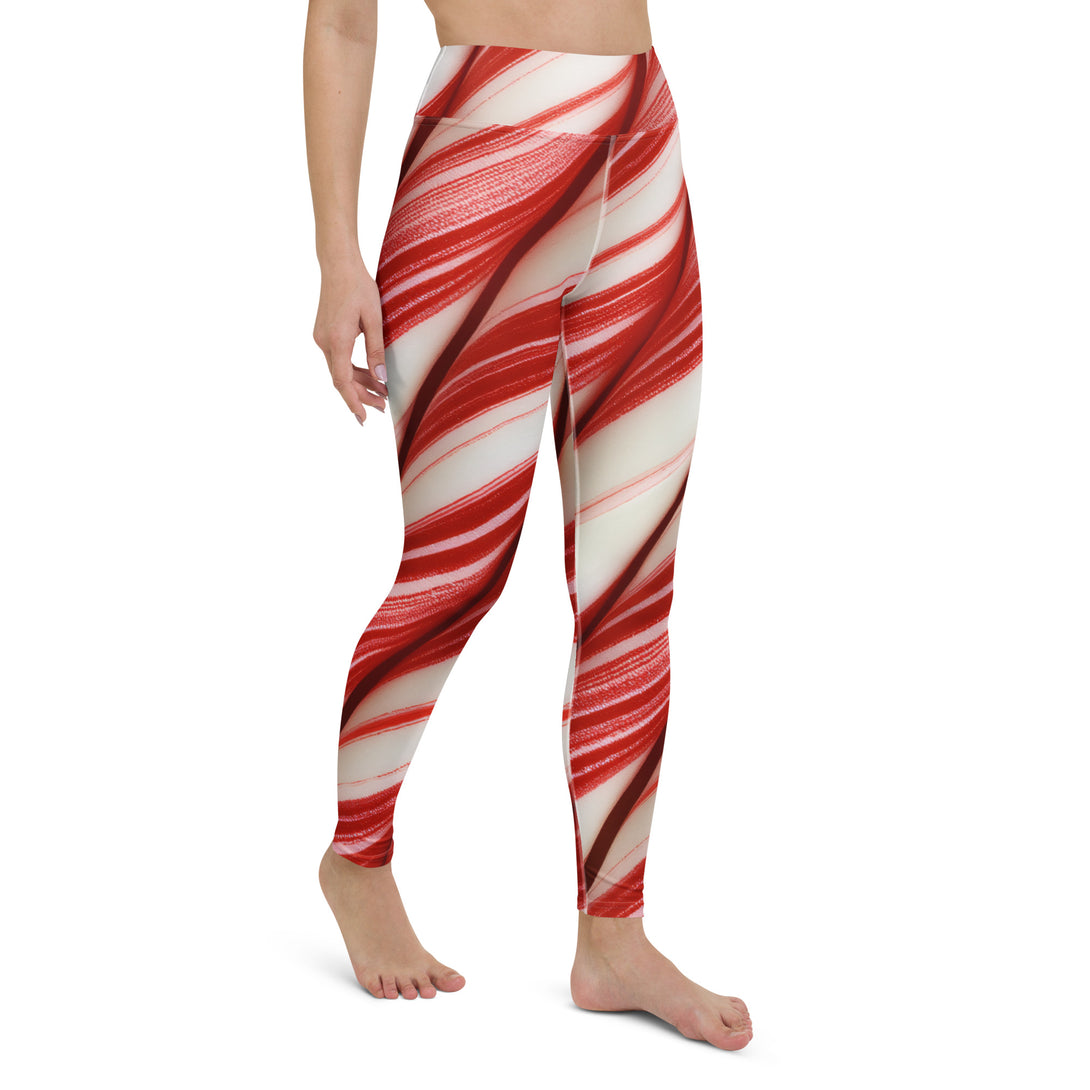 Candy Cane Crush Yoga Leggings