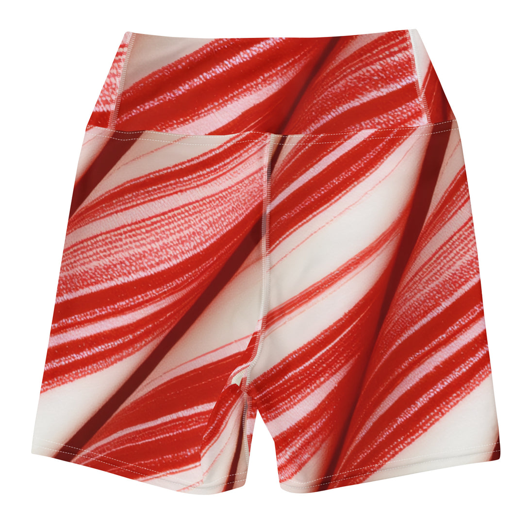 Candy Cane Crush Yoga Shorts