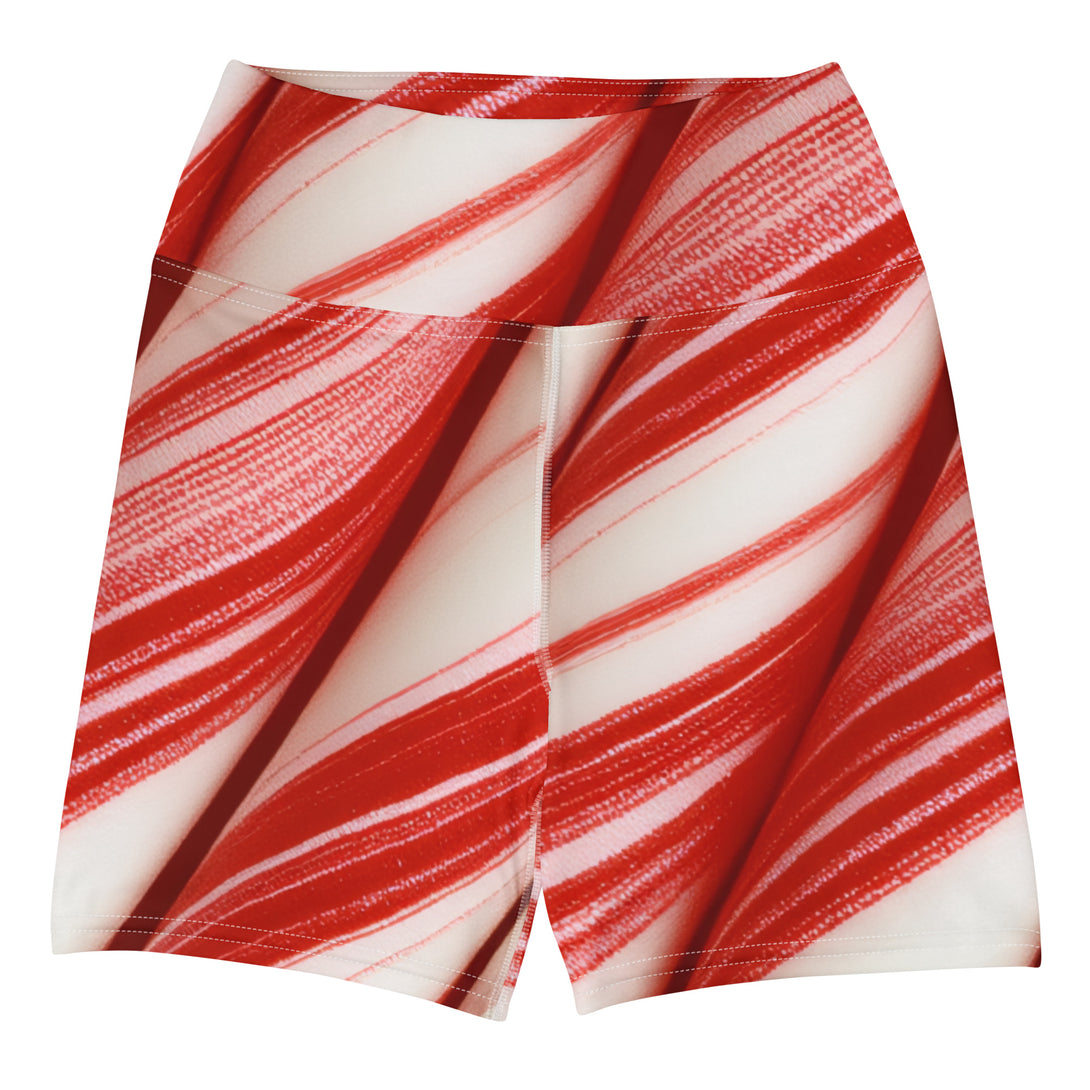 Candy Cane Crush Yoga Shorts