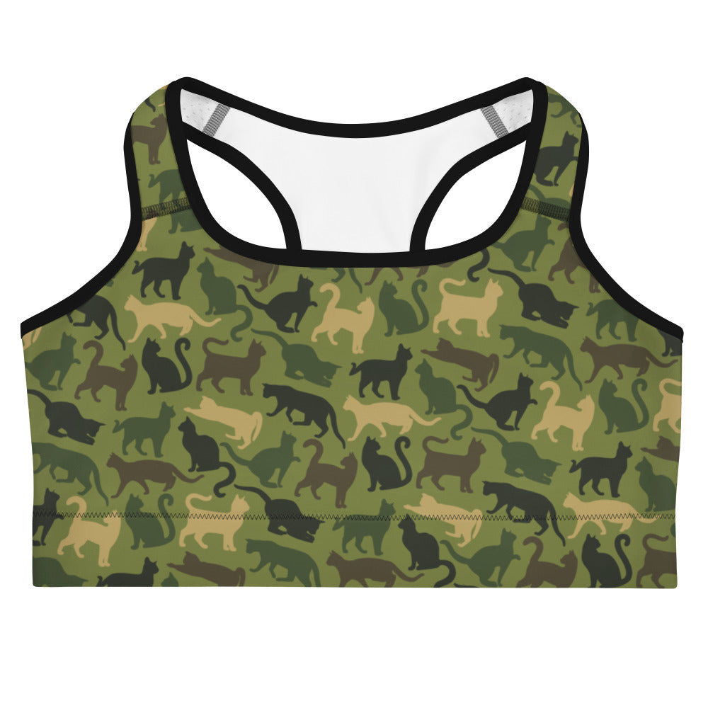 Cat Pawtrol Camo Sports Bra