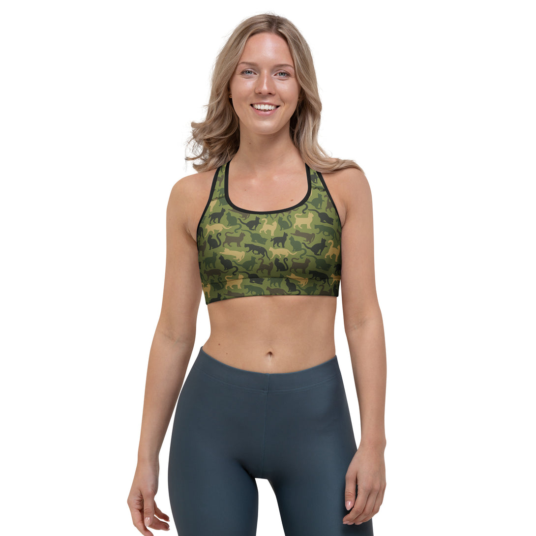 Cat Pawtrol Camo Sports Bra